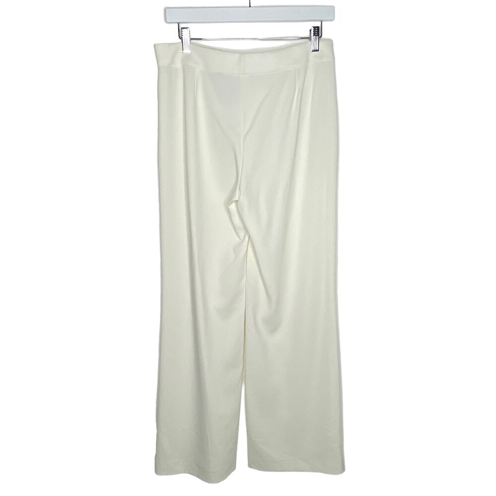 Theory Womens Size 6 Ivory High Slit Crepe Dress Pants Trousers Wide Leg NEW - Picture 6 of 8